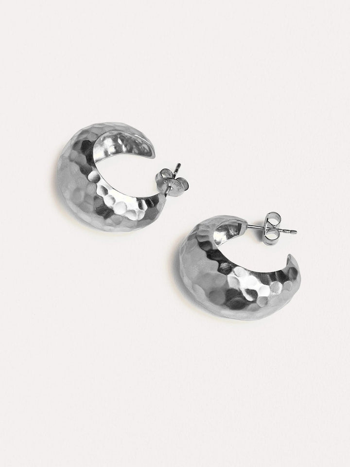 Chunky Creole Earrings - Silver Platingbest selling itemsbest selling jewelryLunai Jewelry