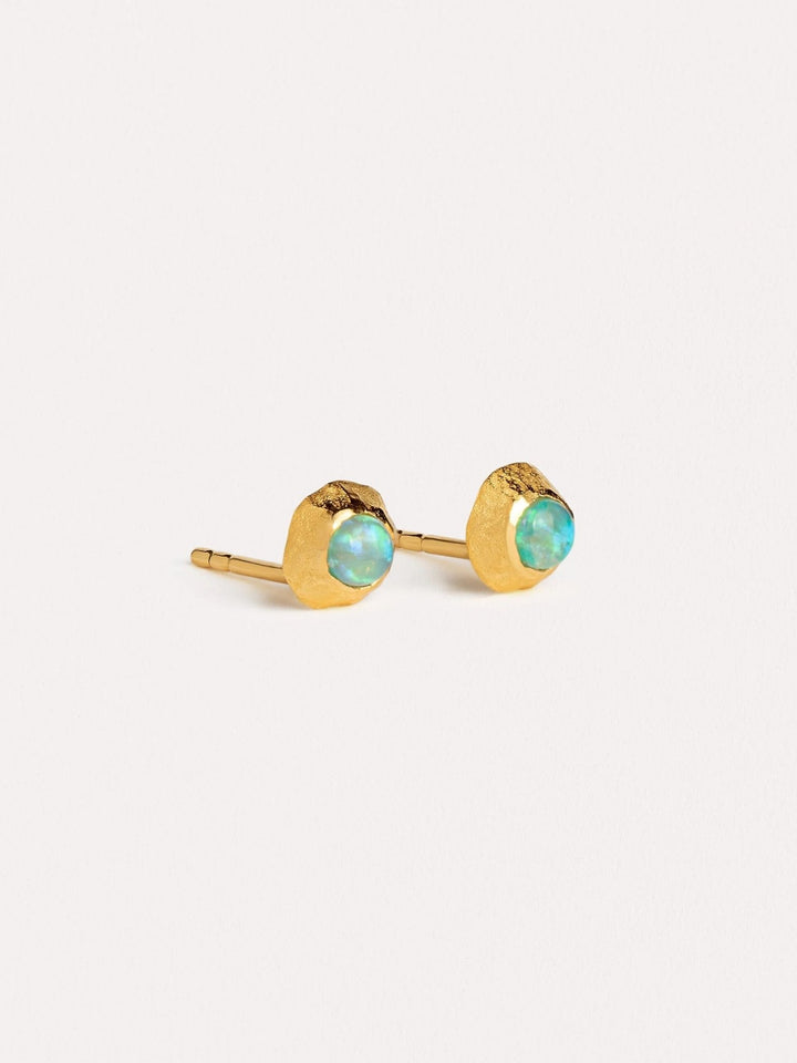 Clevia Opal Stud Earrings - Jungle GreenBirthstone Earringsboho earringsLunai Jewelry