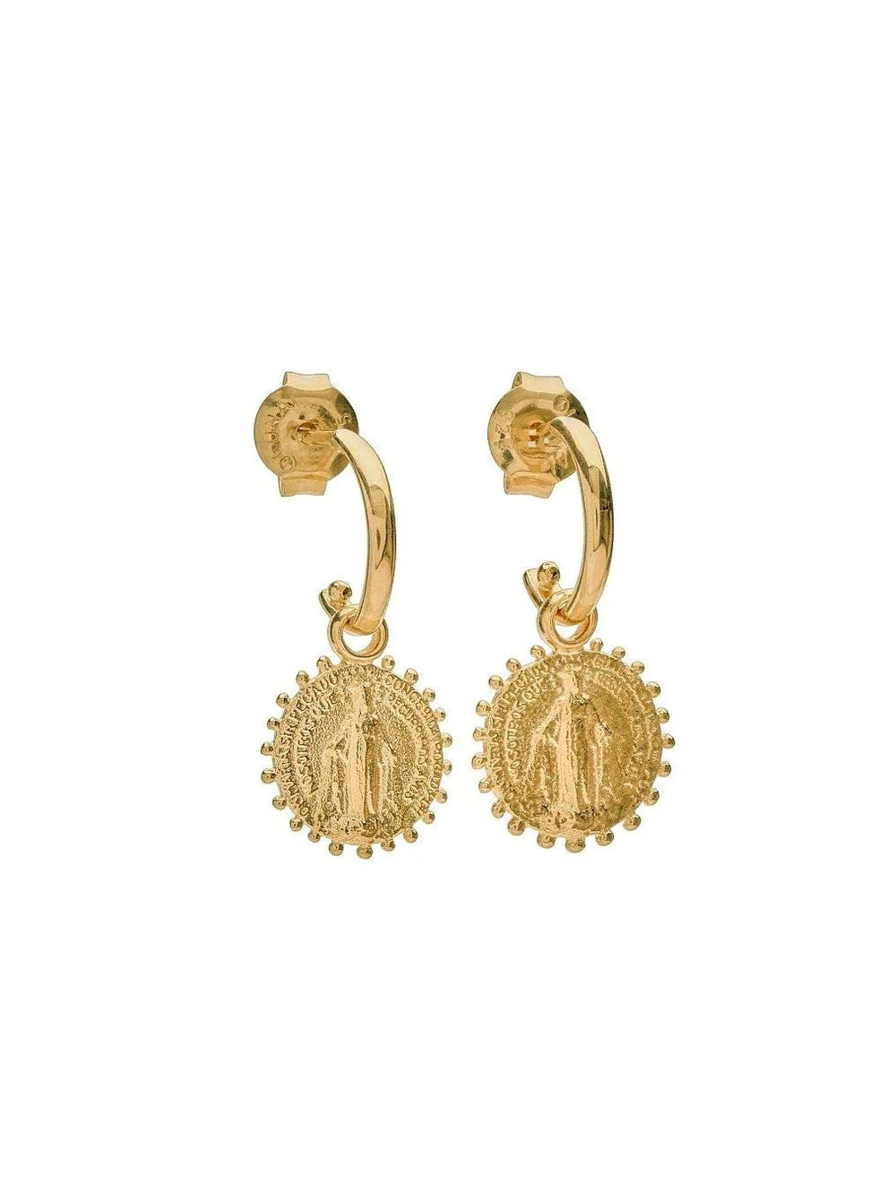 Codi Gold Coin Earrings - 24K Gold PlatedBackUpItemsCoin Dangle EarringsLunai Jewelry