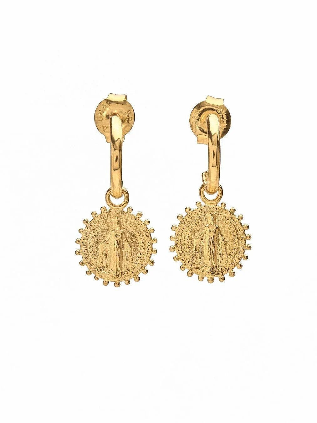 Codi Gold Coin Earrings - 24K Gold PlatedBackUpItemsCoin Dangle EarringsLunai Jewelry