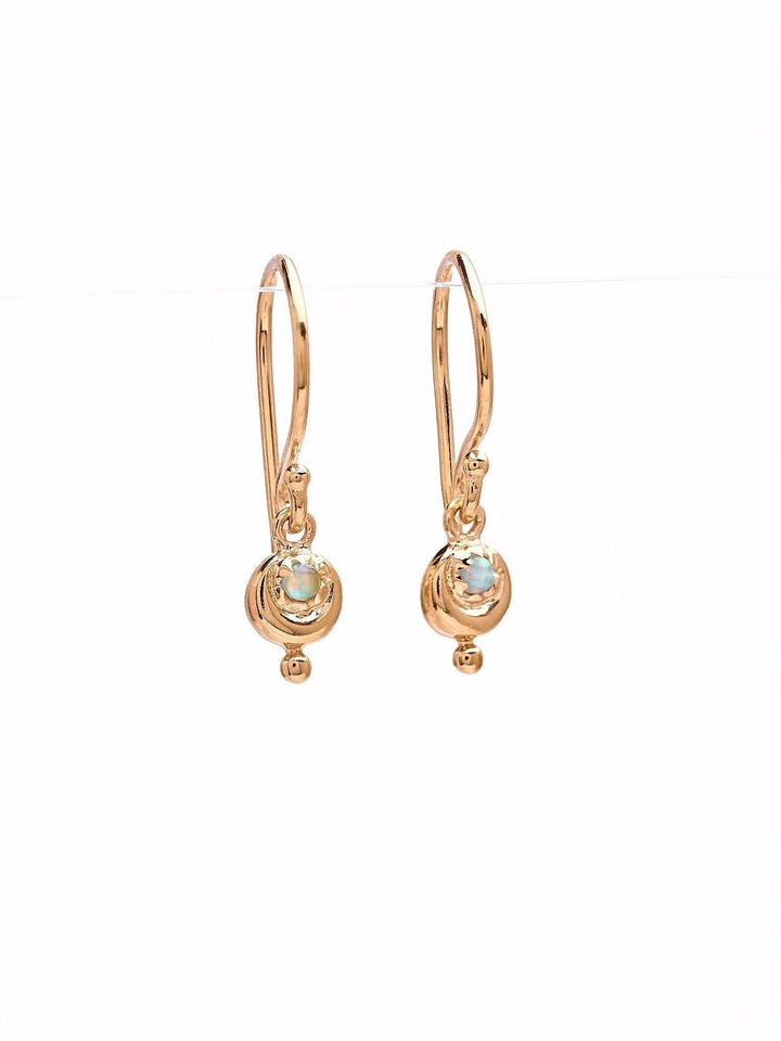 Ebel Dangle Earrings - White Zircon24K Gold PlatedALLBirthstone EarringsLunai Jewelry