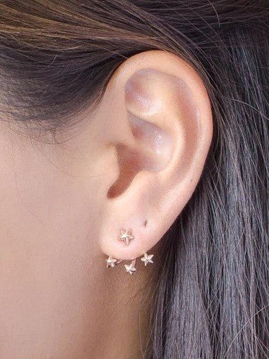 Isle Multi Star Ear Jacket Earrings - 24K Gold PlatedBackUpItemsBlack Friday GiftLunai Jewelry