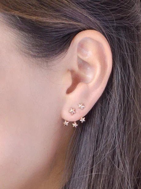 Isle Multi Star Ear Jacket Earrings - 24K Gold PlatedBackUpItemsBlack Friday GiftLunai Jewelry