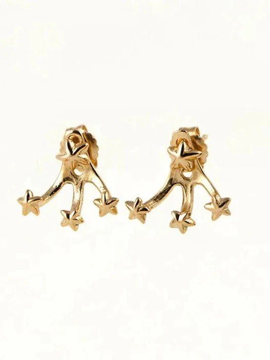 Isle Multi Star Ear Jacket Earrings - 24K Gold PlatedBackUpItemsBlack Friday GiftLunai Jewelry