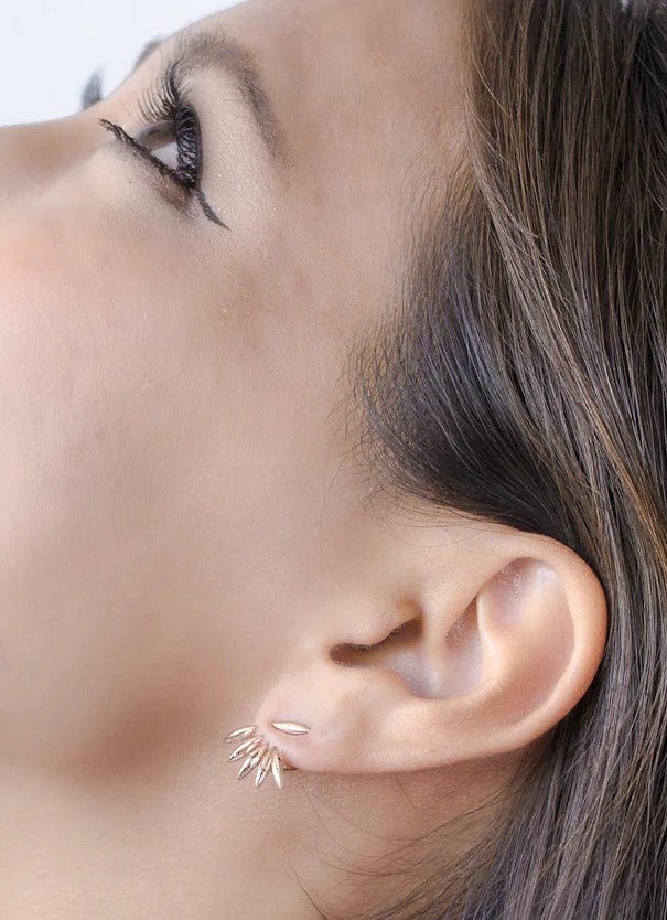 Kenia Ear Jacket Earrings - 18K Rose Gold PlatedBackUpItemsbridesmaid studsLunai Jewelry