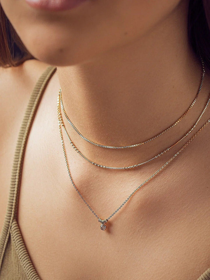 Labradorite Birthstone Necklace - 19.7MoonstoneBirthstone necklaceChain necklaceLunai Jewelry