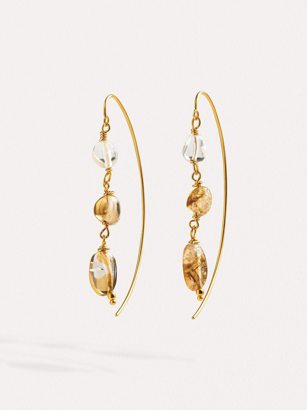 Laia Gemstone Hoop Earrings - Citrinebeaded jewelryboho earringsLunai Jewelry