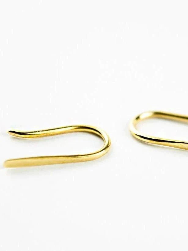 Lean Ear Climbers Line Earrings - 24K Gold PlatedBackUpItemsBobby Pin EarringLunai Jewelry