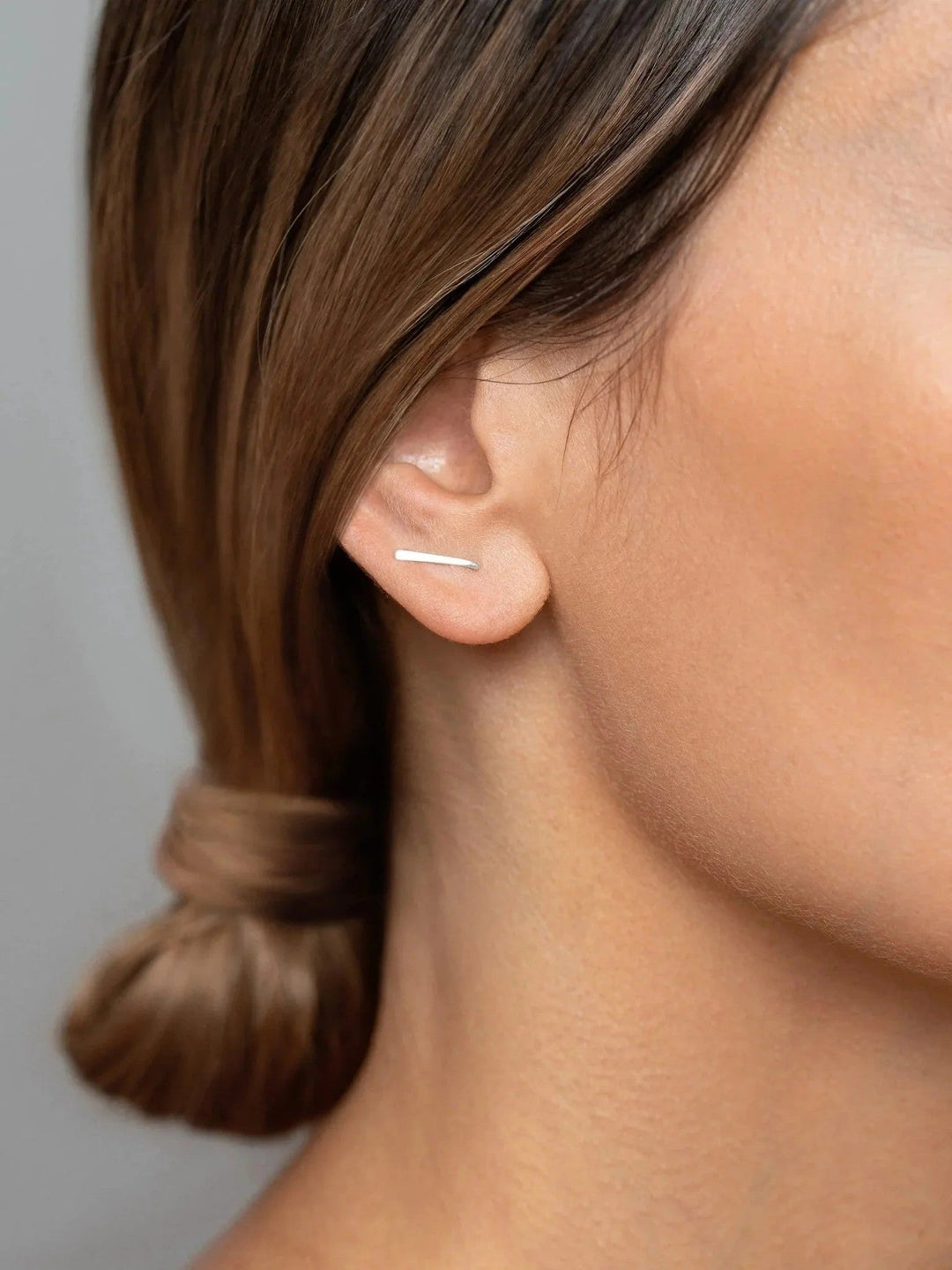 Lean Ear Climbers Line Earrings - 925 Silver MatteBackUpItemsBobby Pin EarringLunai Jewelry