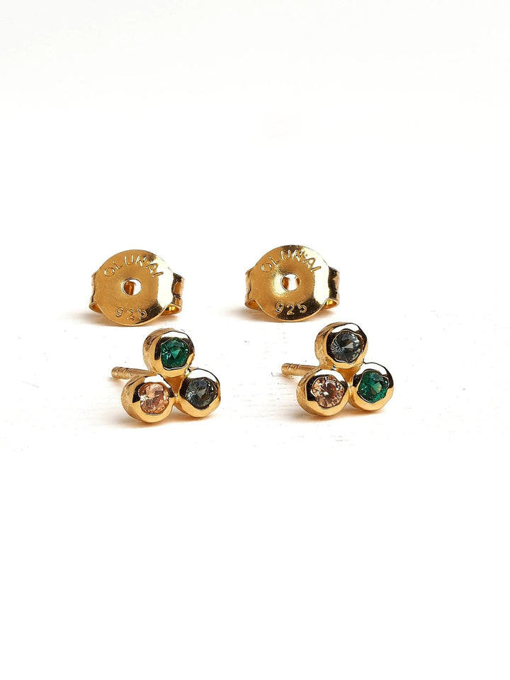 Lizzie Multiple Sparkling Stud Earrings - MULTI - Eanniversary giftbirthstone earringsLunai Jewelry