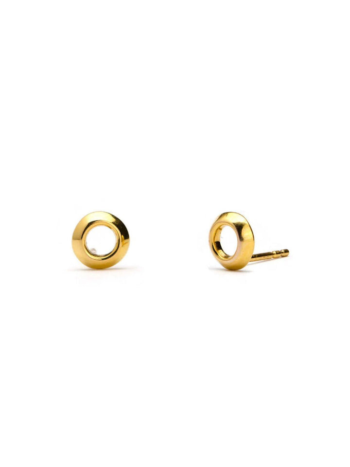 Perugina Circle Stud Earrings - 24K Gold PlatedBackUpItemsBlack Friday saleLunai Jewelry