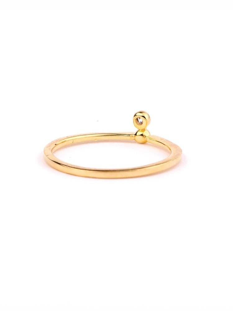 Betina Solitaire Zirconia Ring - Yellow Gold Vermeil5BackUpItemsbridesmaids giftLunai Jewelry
