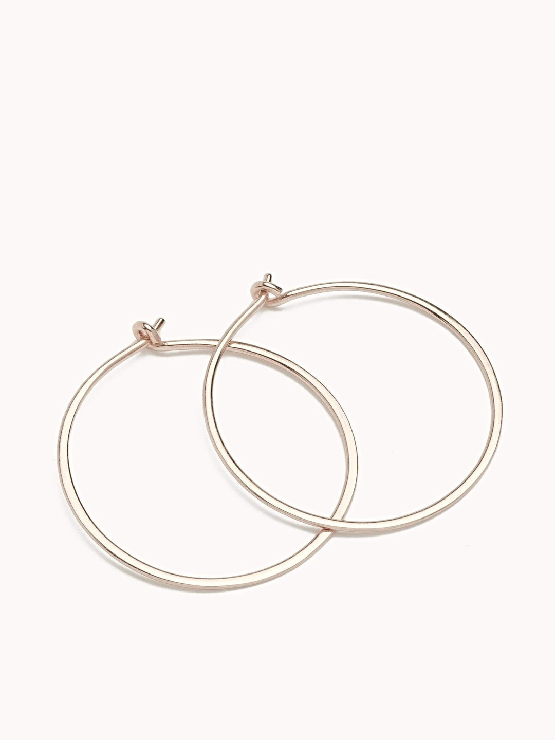 24K gold-plated second-hole hoop earrings – minimalist and elegant jewelry.