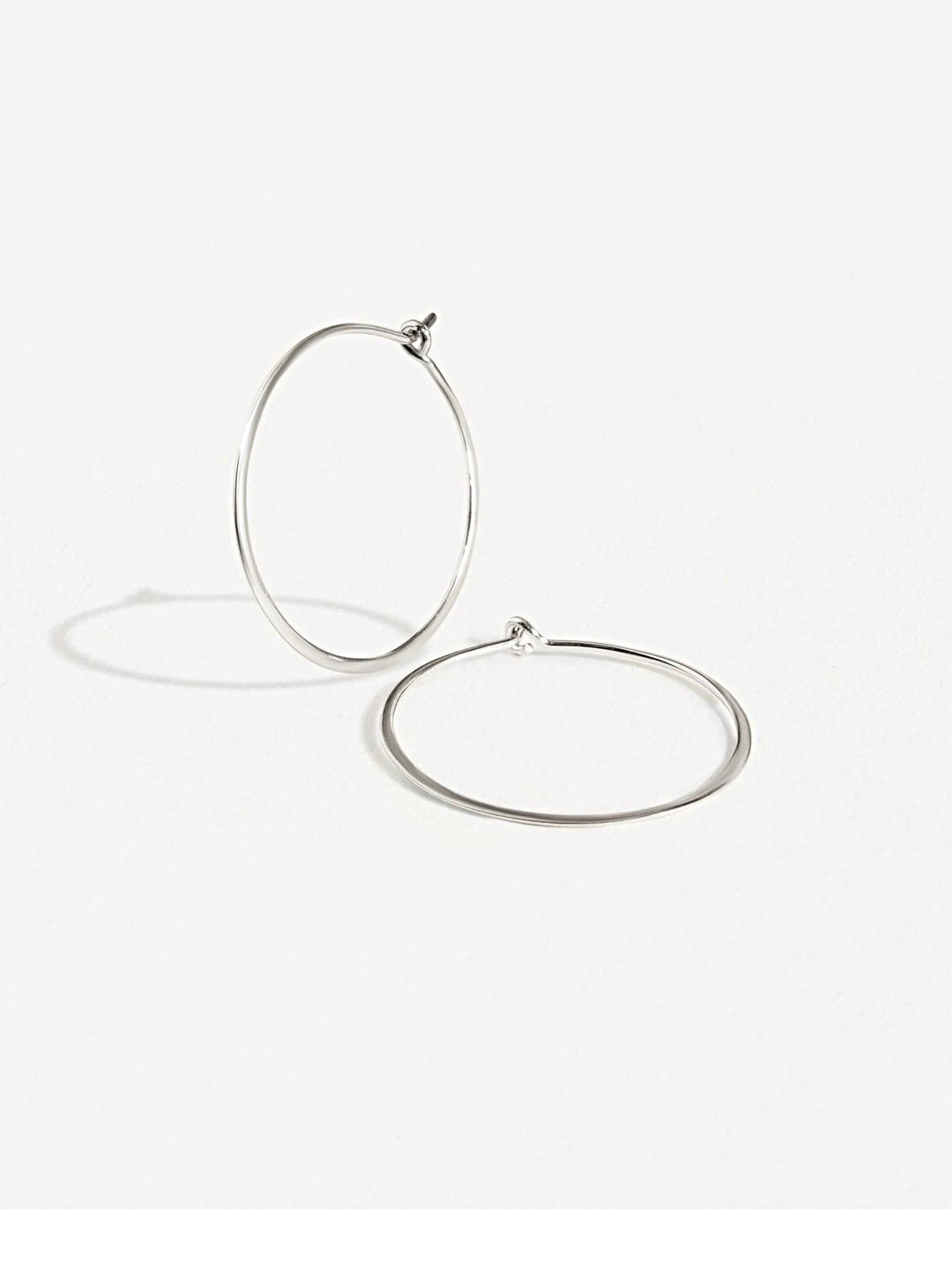 925 sterling silver second-hole hoop earrings – minimalist and dainty design.