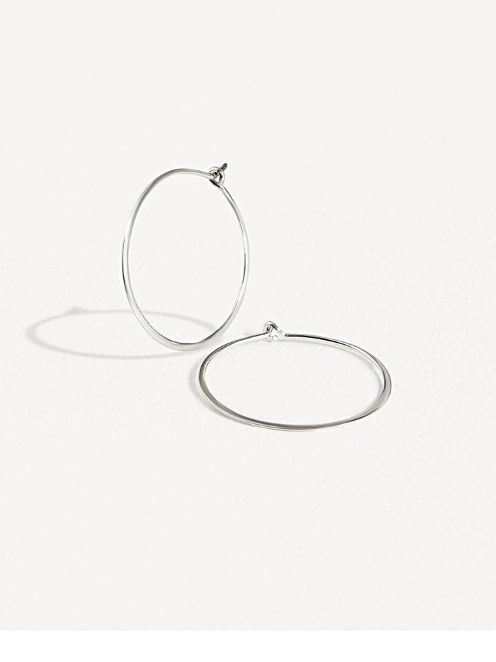 925 sterling silver second-hole hoop earrings – minimalist and dainty design.