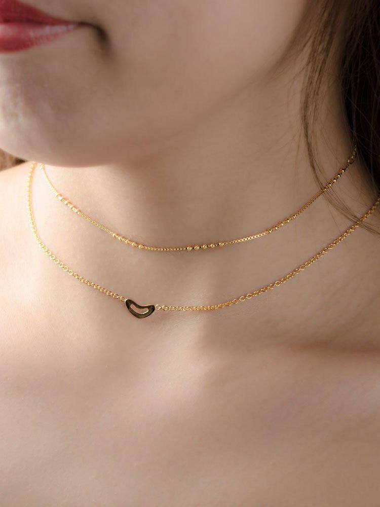 Saturn Chain Choker - 925 Sterling SilverAnniversary GiftBackUpItemsLunai Jewelry