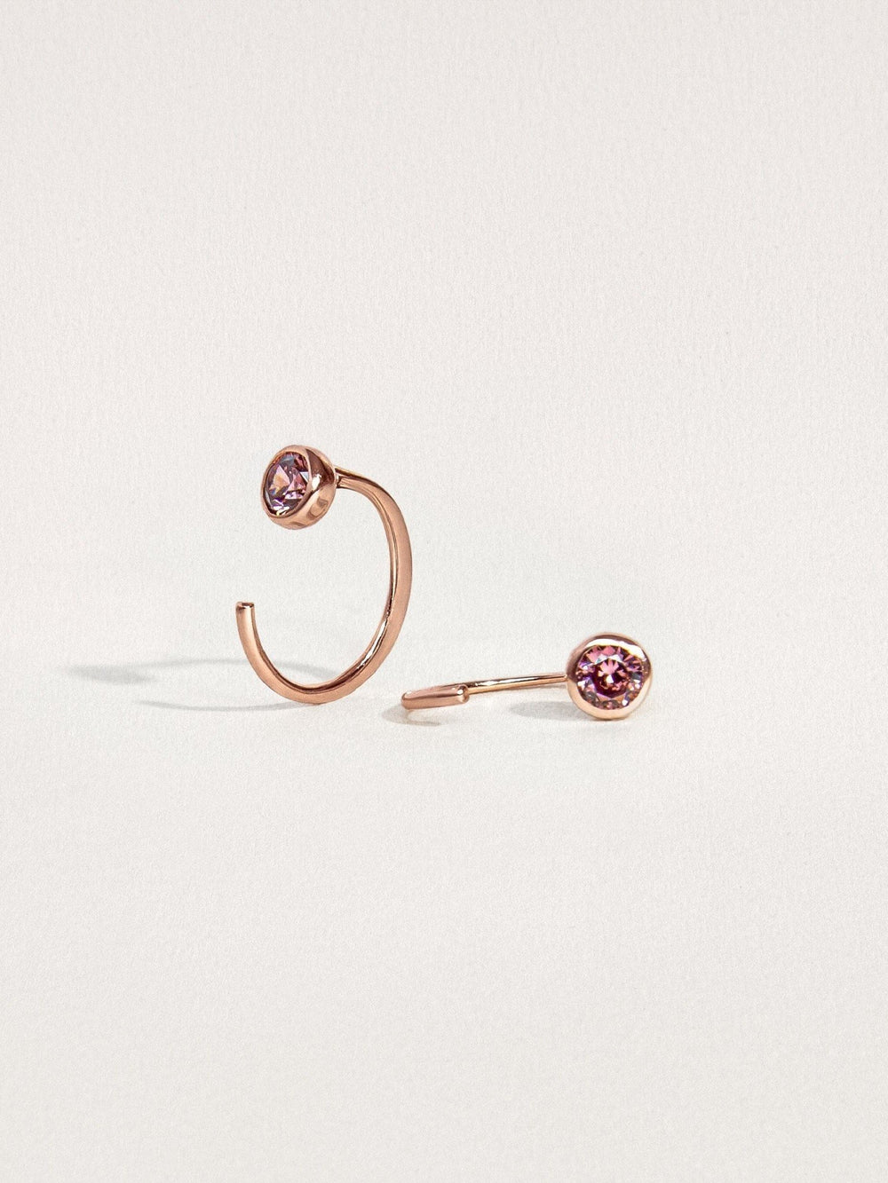 Vivra Hoop Earrings - 18K Rose Gold PlatedBackUpItemsBirthstone EarringsLunai Jewelry